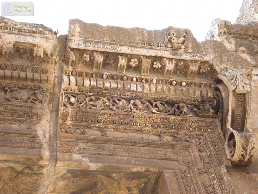 Entrance Arch  Detail in the Temple of Bacchus in Baalbek